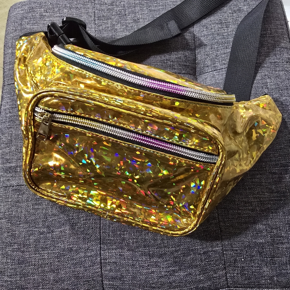 Gold Holographic Unbranded Fanny Pack Bag